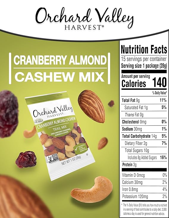 Orchard Valley Harvest Cranberry Almond Cashew Trail Mix - Image 4