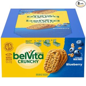 belVita Blueberry Breakfast Biscuits are great inflight snacks