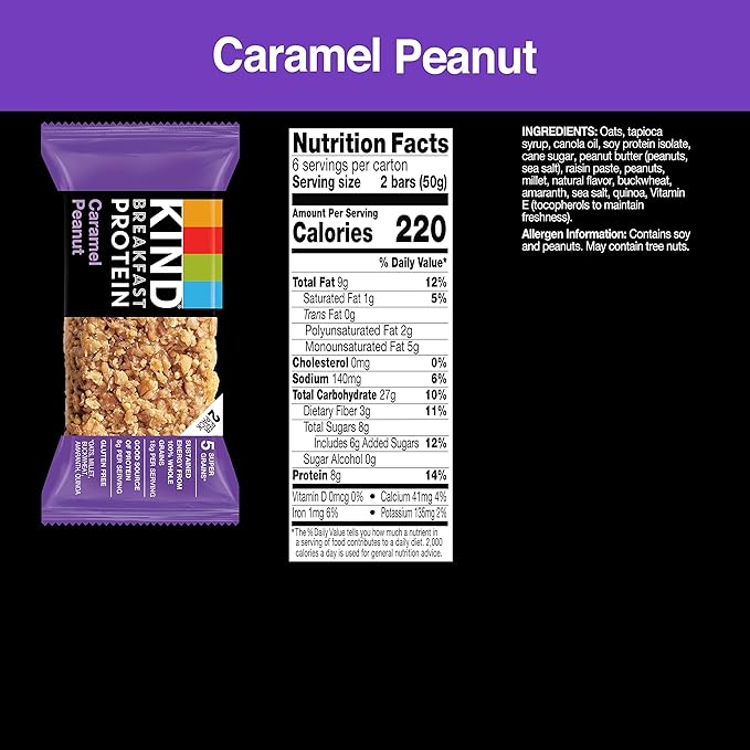 KIND Caramel Peanut Breakfast Protein Bars - Image 5