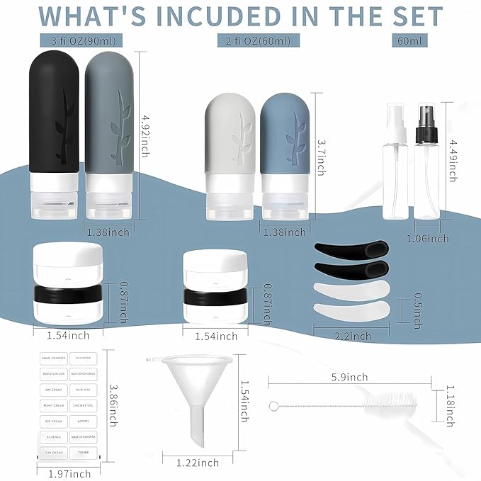 18pack TSA Approved Silicone Travel Containers - Image 3