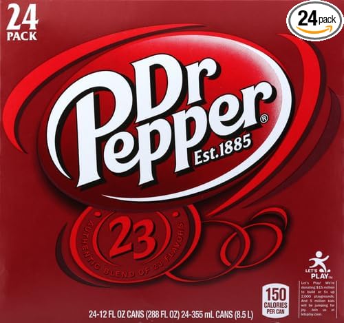 24-pack Dr. Pepper 12 oz cans
