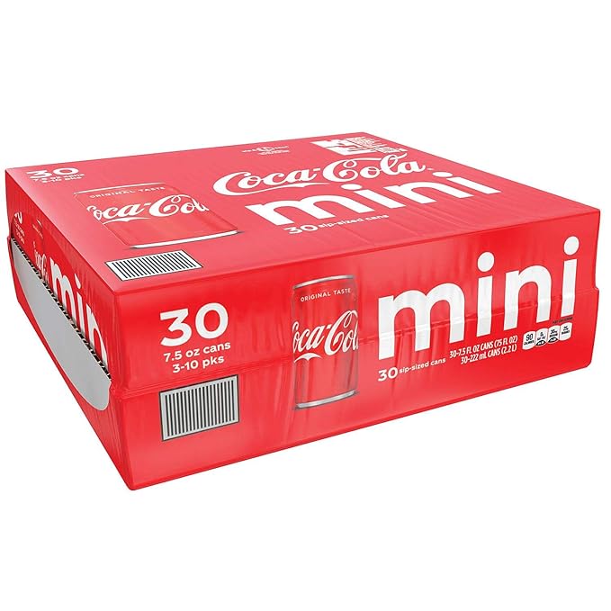 30-pack 7.5 oz cans Coke Minis 7.5 oz cans