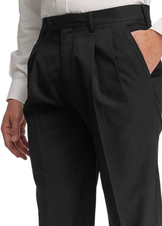 Paul Fredrick Men's Wool Gabardine Pleated Pants - Image 4