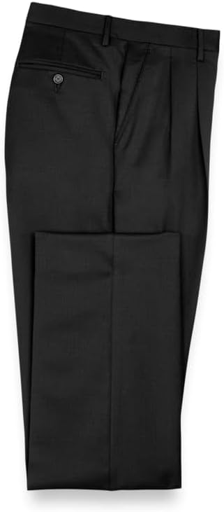 Paul Fredrick Men's Wool Gabardine Pleated Pants - Image 3