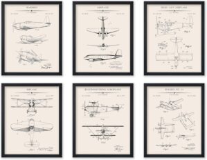 Monem Art 6-Piece Vintage Aviation ...