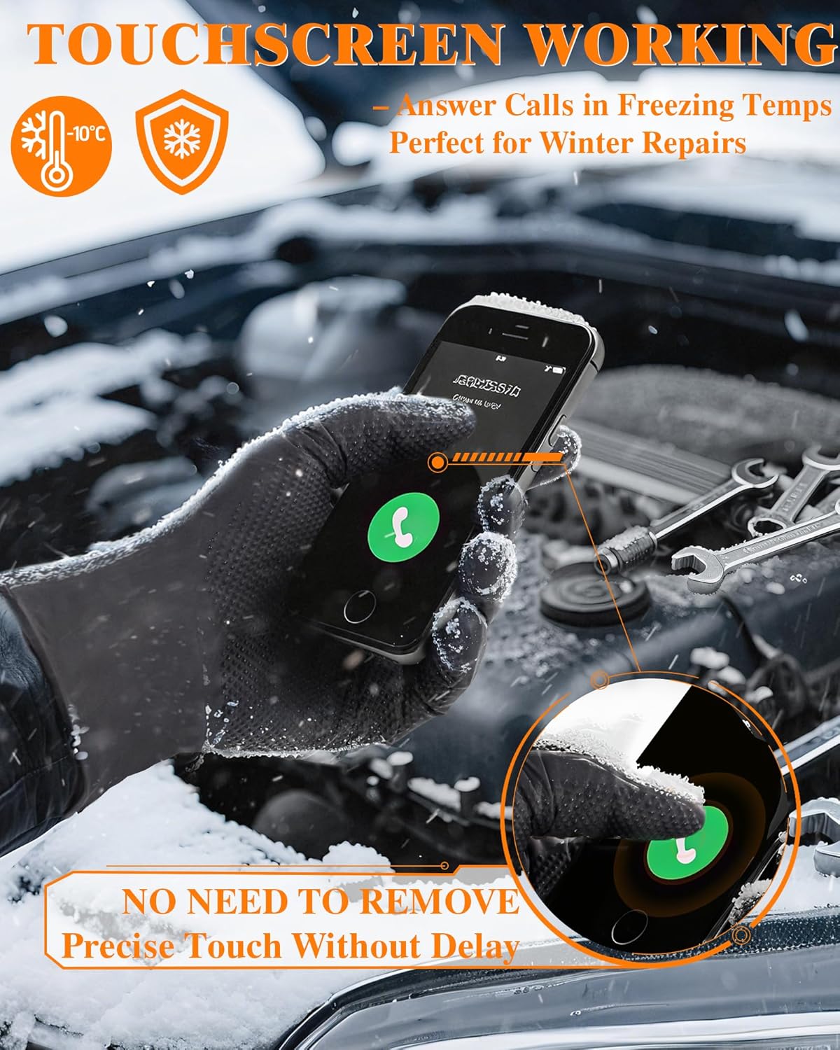 wcy Black 9 Mil Heavy Duty Nitrile Gloves XL, 800 Counts, Diamond Texture, Latex & Powder Free, Chemical Resistant Disposable Rubber Gloves for Mechanics, Automotive, Industrial & Food Handling - Image 9
