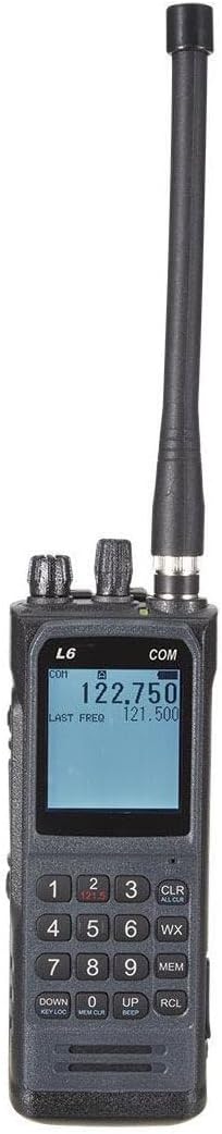 Sporty's L6 COM Aviation Handheld Radio | Easy-to-Read Screen, Oversized Keypad, Powerful 6-Watt Peak Transmit Power, No Adapters Necessary