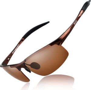 DUCO Mens Sports Polarized Sunglass...