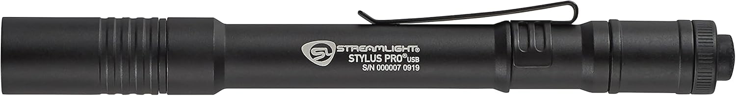 Streamlight 66134 Stylus Pro USB 350-Lumen Rechargeable White LED Pen Light for Inspectors, Law Enforcement, and Everyday Use with USB Cable, and Nylon Holster, Black - Image 5