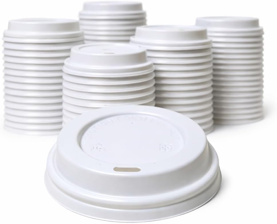 Sierra 8oz Disposable Paper Hot Cups with White Lids, 1000 Count White Coffee Cups & 1000 Count Sip-Through Lids for Coffee, Tea, Offices, Cafes & Restaurants - Image 4