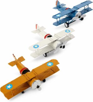 Garneck 3pcs Vintage Metal Airplane...