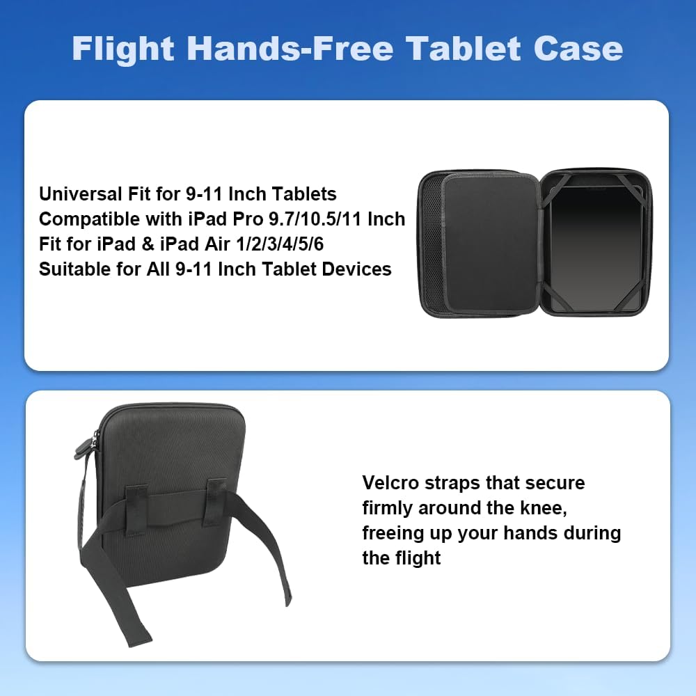 Pilot Ipad Kneeboard, Includes Aluminum Clipboard. Fits iPad Pro 9.7", 10.5", 11", iPad and iPad Air 1/2/3/4/5/6, and Any Other 9"-11" Tablets - Image 3