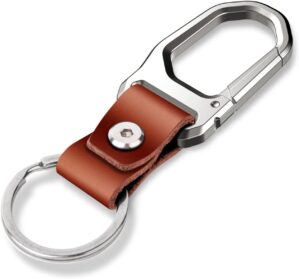 Car Keychain Carabiner Leather Key ...