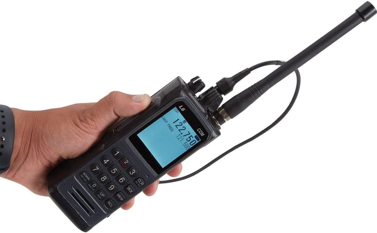 Sporty's L6 COM Aviation Handheld Radio | Easy-to-Read Screen, Oversized Keypad, Powerful 6-Watt Peak Transmit Power, No Adapters Necessary - Image 4