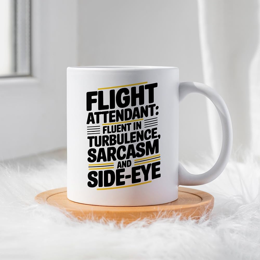 Casitika Flight Attendant Gifts. Funny 11 oz Coffee Mug for Stewardess or Cabin Crew. Gifts for Flight Attendants Women & Men. Sarcastic Aviation Cup. - Image 5