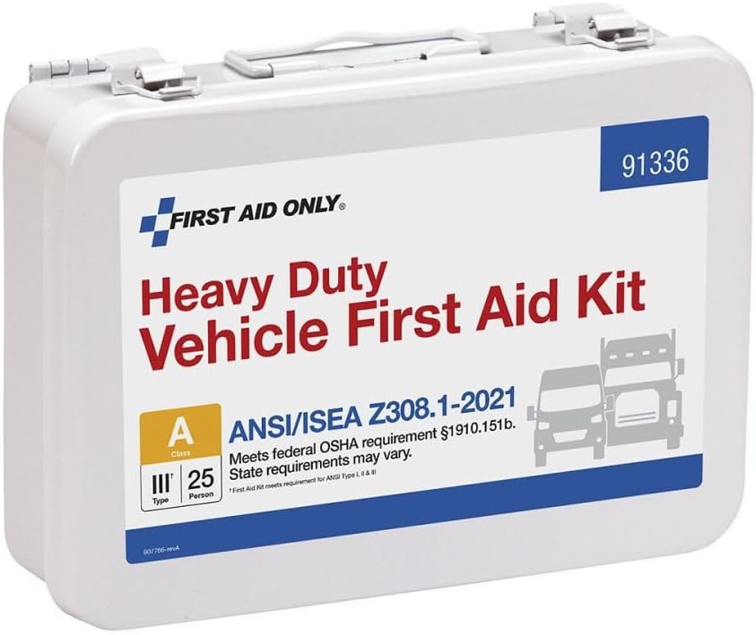 First Aid Only 91336 25 Person ANSI 2021 Class A, Heavy Duty Vehicle Metal First Aid Kit - Image 5