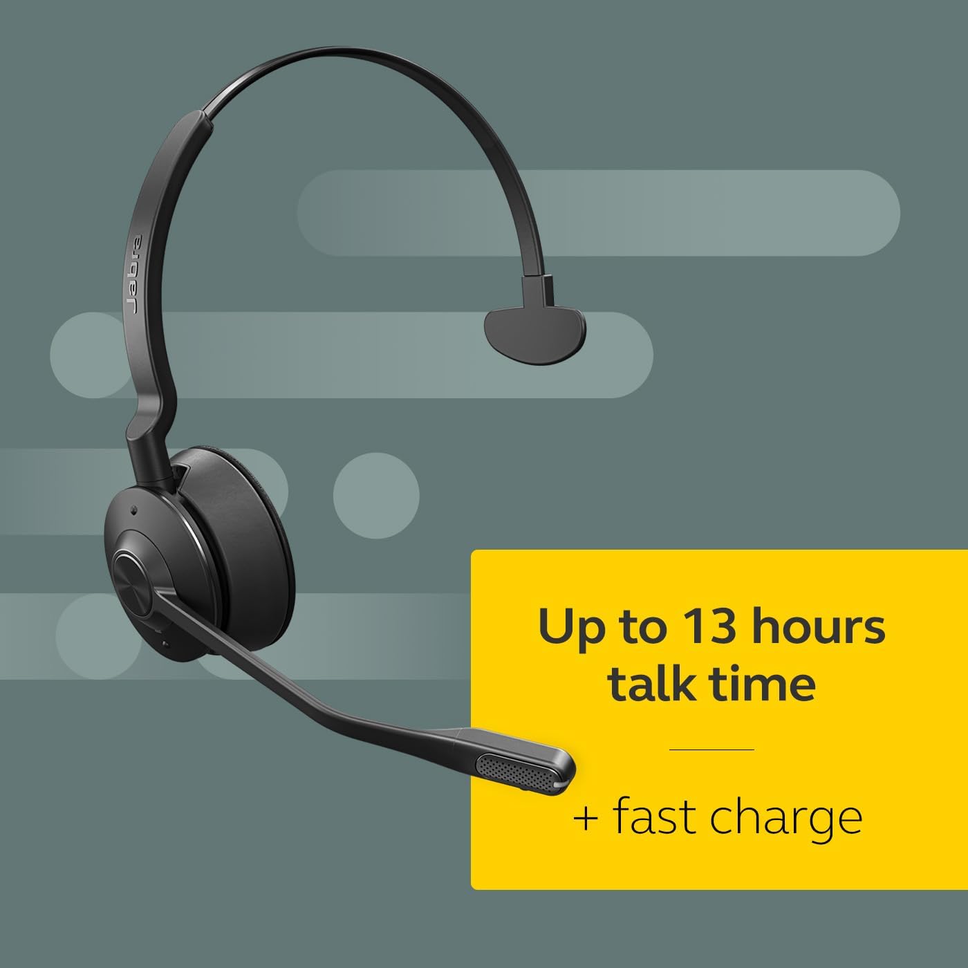 Jabra Engage 65 SE (Second Edition) Wireless Headset, Single-Ear – Telephone Headset with Industry-Leading Wireless Performance, Advanced Noise-Cancelling Microphone, All Day Battery Life - Black - Image 4
