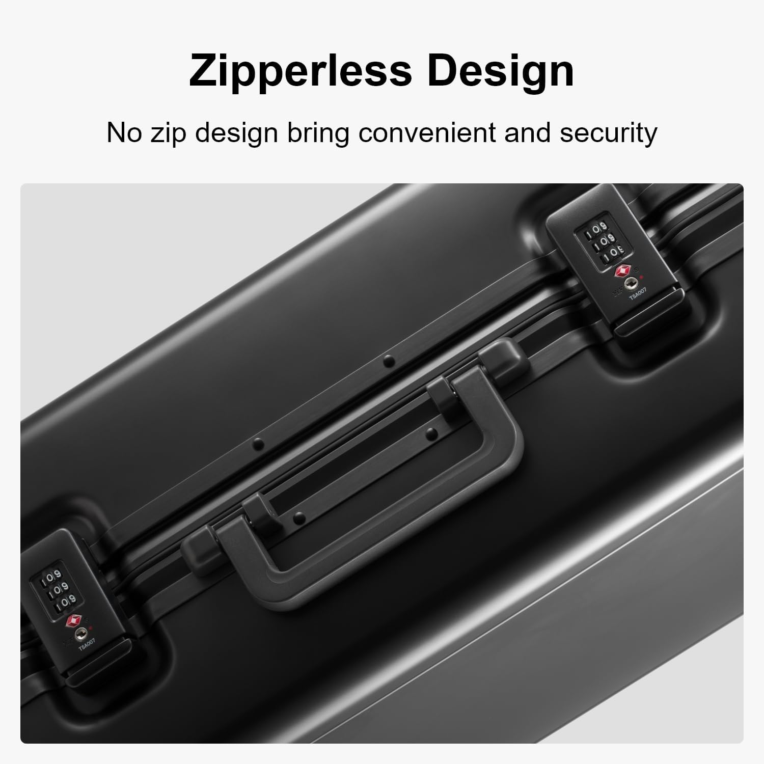 LEVEL8 Gibraltar Aluminum Zipperless Luggage 20 Inch, Hardside Carry on Suitcases with Wheels Tsa Lock, 8 Spinner Wheels, Dark Grey - Image 4