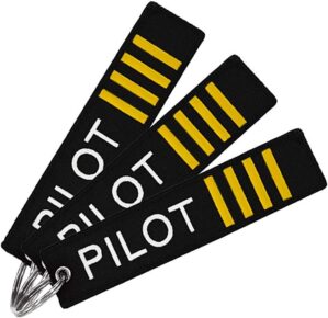 Pilot Keychain Tag with Key Ring, 3...