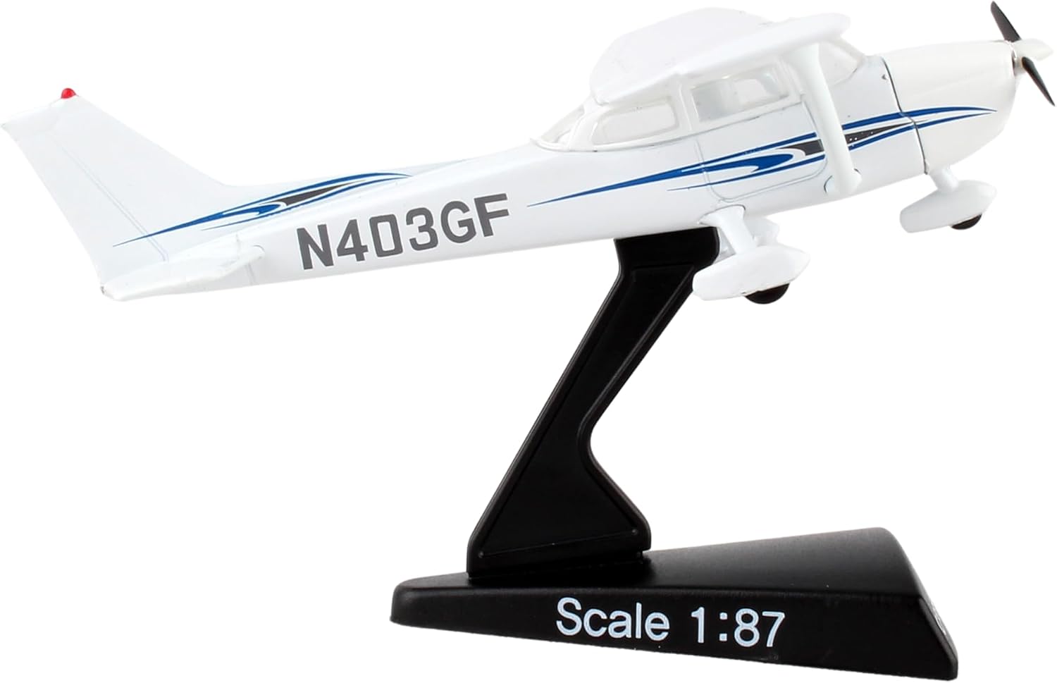 Postage Stamp Cessna 172 Skyhawk® 1:87 Scale Diecast Model Airplane — Officially Licensed Die-Cast Metal Collectible with Display Stand by Daron – for Ages 14+ - Image 6