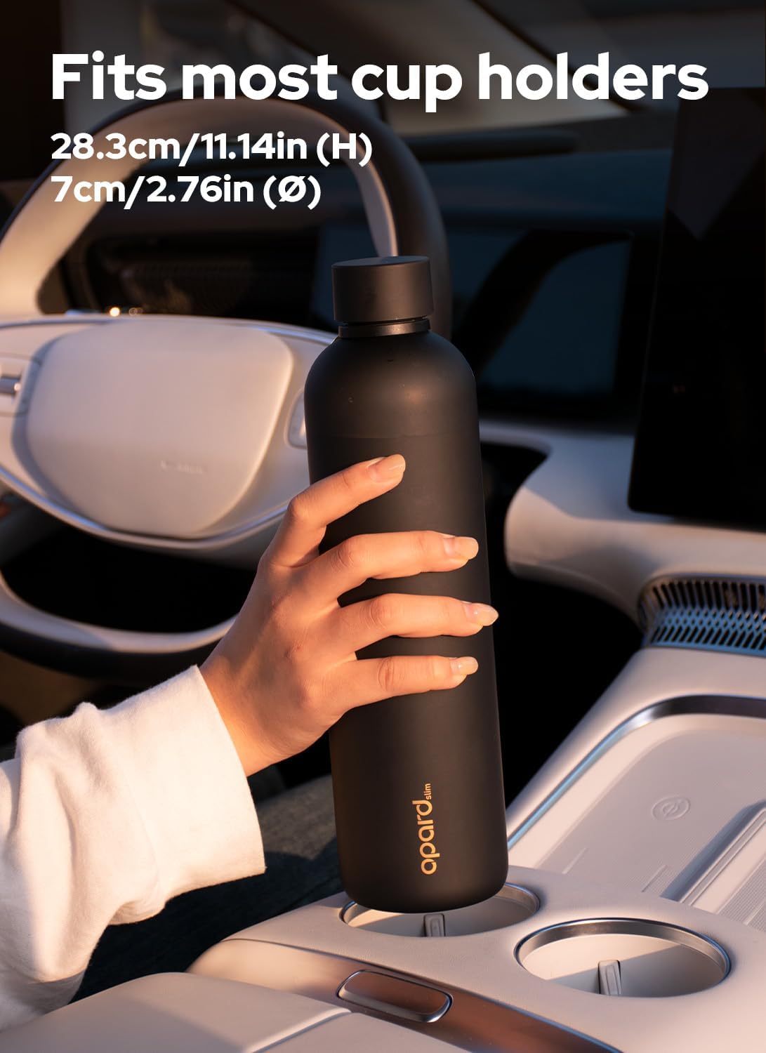 Opard Slim Water Bottle 32oz, Dishwasher Safe Plastic Water Bottle BPA-Free, Leakproof Screw Top, Charcoal Black, Reusable for Travel School Sport Gym Hiking - Image 7