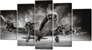 Muzenso 5 Panel Canvas Prints Vinta...