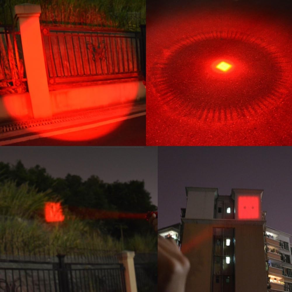 3 Pack Red LED Flashlight Single Mode Red Light Flashlight One Mode Zoomable Night Light Torch for Astronomy Aviation and Night Observation - Image 6