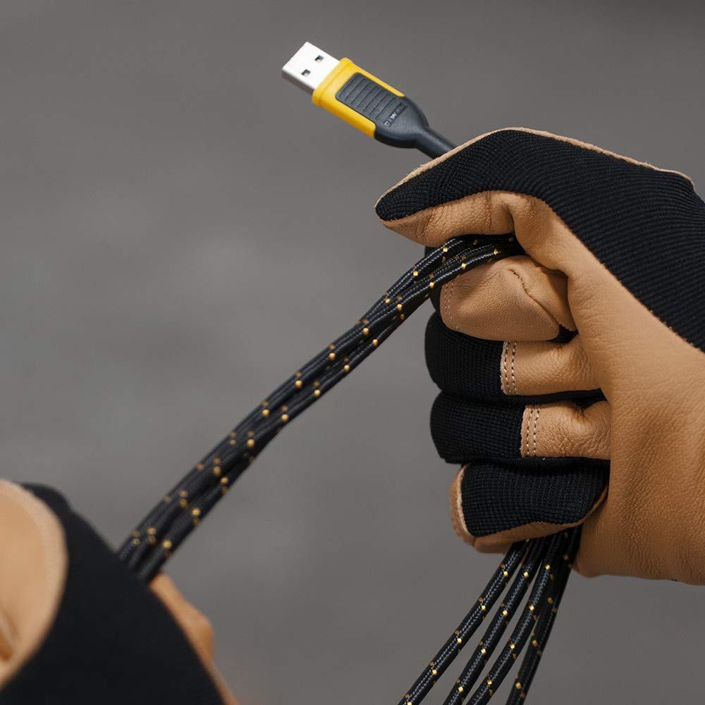 DEWALT Heavy Duty USB to Micro-USB Cable, Jobsite Micro USB Connector Cable, High Speed Charging Cord for Compatible Android Phones, Cameras, Legacy Devices, 6 ft (Black) - Image 8