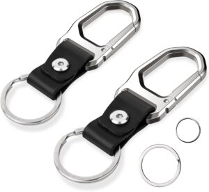 Car Keychain Carabiner Leather Key ...