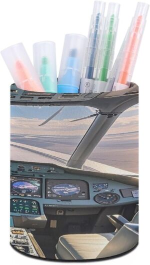 Airplane Cockpit Pencil Holder Roun...