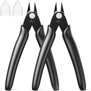 Small Wire Cutters with Spring 2-Pa...