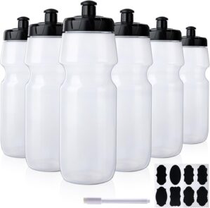 6 Pack 25 oz Sports Water Bottles S...