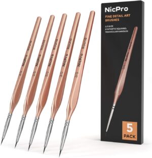 Nicpro Detail Paint Brushes 5 PCS A...