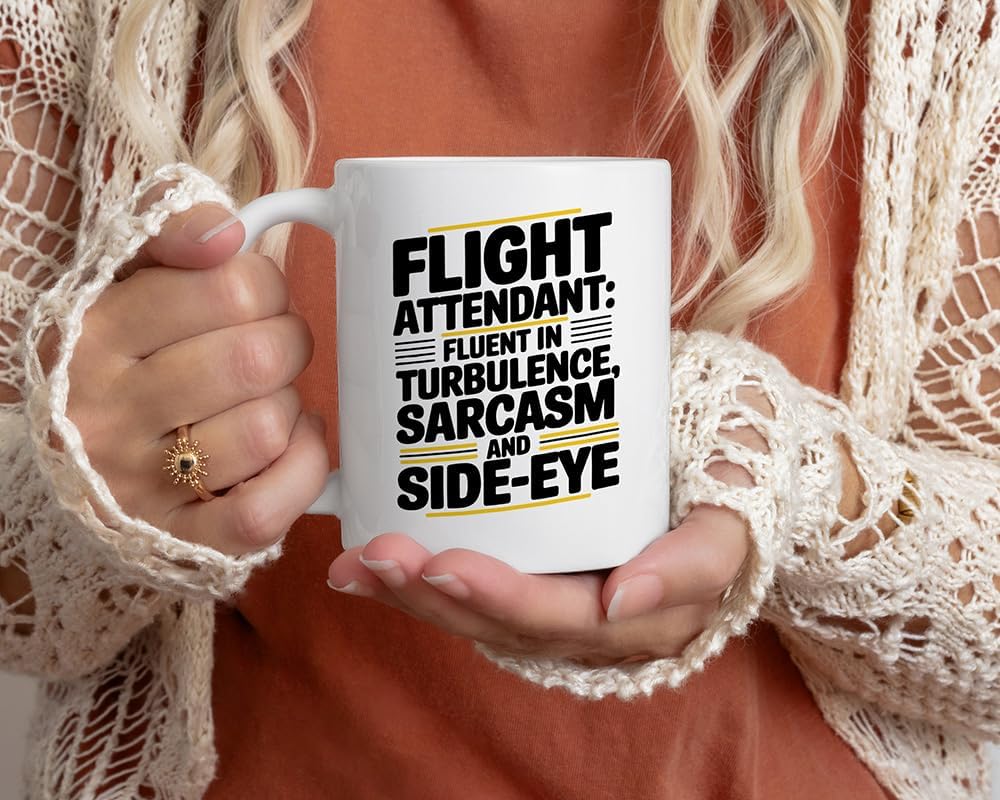 Casitika Flight Attendant Gifts. Funny 11 oz Coffee Mug for Stewardess or Cabin Crew. Gifts for Flight Attendants Women & Men. Sarcastic Aviation Cup. - Image 2