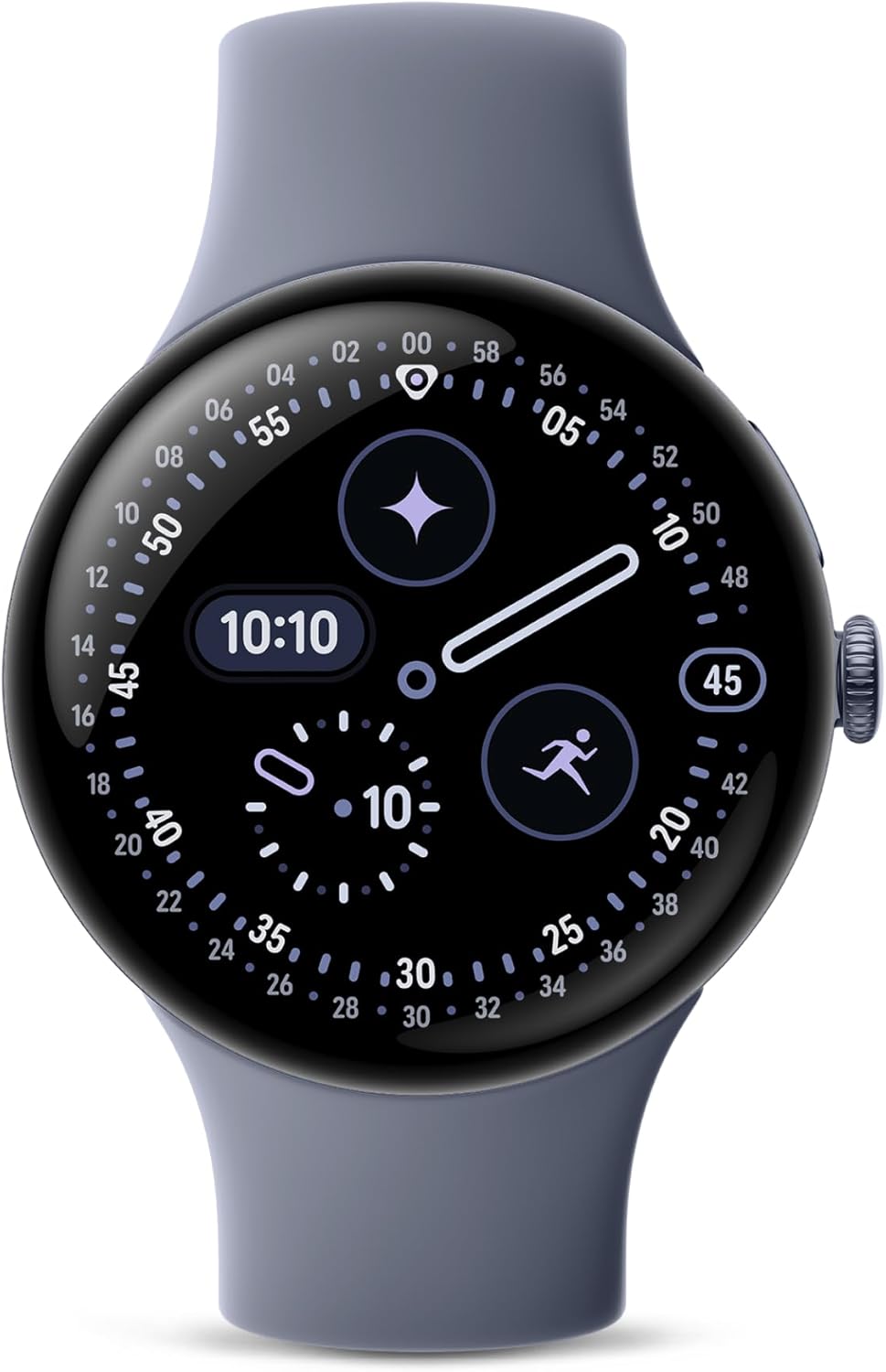 Google Pixel Watch 4 (45mm) - Android - 2 Years of Data - Heart Rate,Sleep & Fitness Tracking - 40-Hour Battery - Satin Moonstone Aluminum Case - Moonstone Active Band - LTE- Google Pixel Watch app