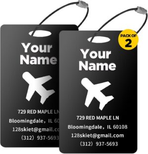 2 Packs Personalized Luggage Tags f...