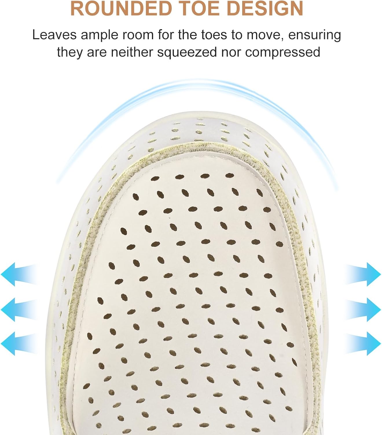 Womens Slip On Shoes, Casual Breathable Boat Loafers with Arch Support | Comfortable Orthopedic Shoes for Plantar Fasciitis, Perforated Hollow Rounded Toe Box, Ideal for Walking, Travel, Shopping - Image 4