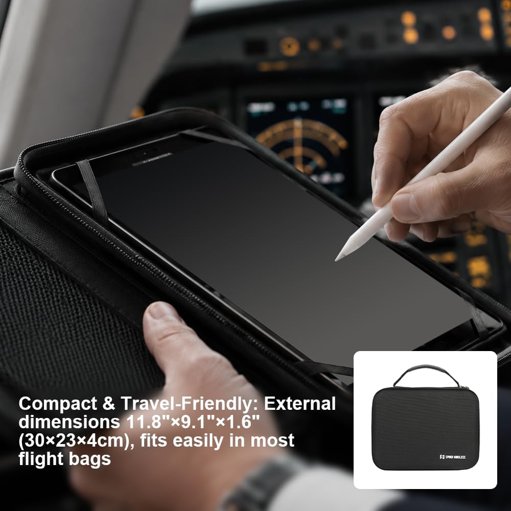 Pilot Ipad Kneeboard, Includes Aluminum Clipboard. Fits iPad Pro 9.7", 10.5", 11", iPad and iPad Air 1/2/3/4/5/6, and Any Other 9"-11" Tablets - Image 5