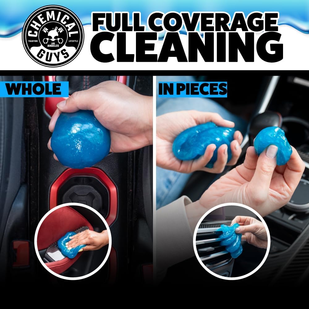 Chemical Guys Sticky Icky Car Cleaning Gel, Green Apple, Interior Car Cleaner, Reusable Automotive Crevice & Interior Dust Cleaner for Air Vents, Consoles, Cup Holders & Keyboards, 4 Pack (100g Each) - Image 5