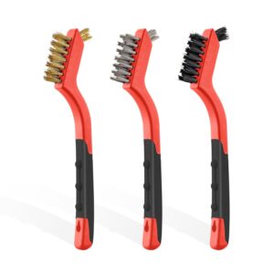 MAXMAN Wire Brush Set 3Pcs, Small W...