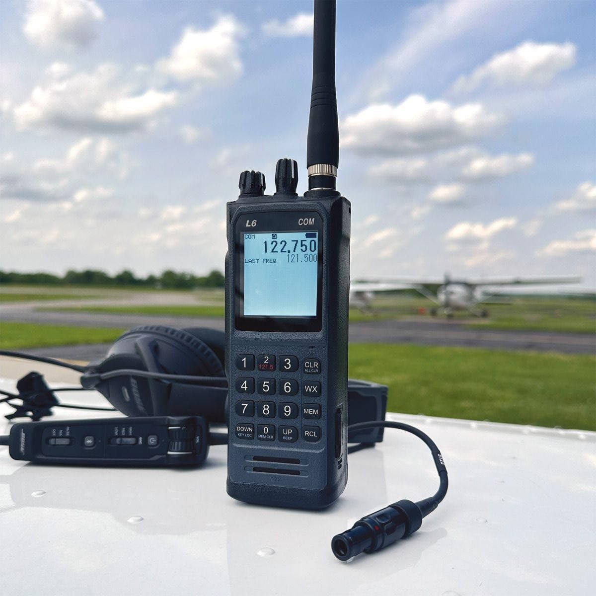 Sporty's L6 COM Aviation Handheld Radio | Easy-to-Read Screen, Oversized Keypad, Powerful 6-Watt Peak Transmit Power, No Adapters Necessary - Image 2