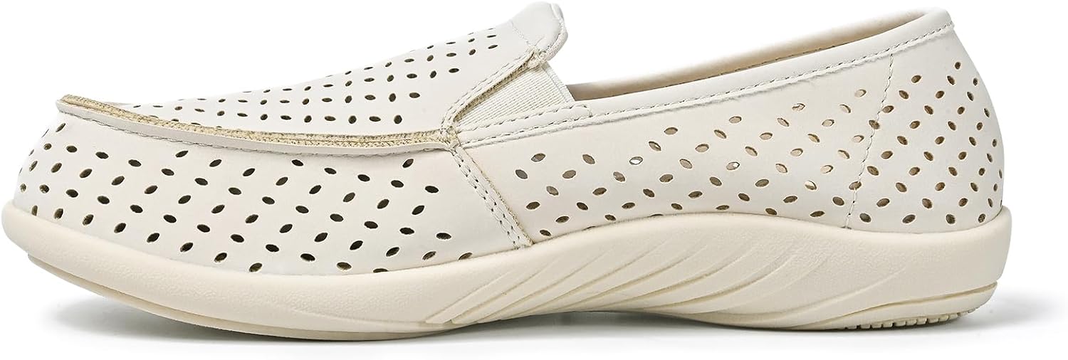 Womens Slip On Shoes, Casual Breathable Boat Loafers with Arch Support | Comfortable Orthopedic Shoes for Plantar Fasciitis, Perforated Hollow Rounded Toe Box, Ideal for Walking, Travel, Shopping - Image 7