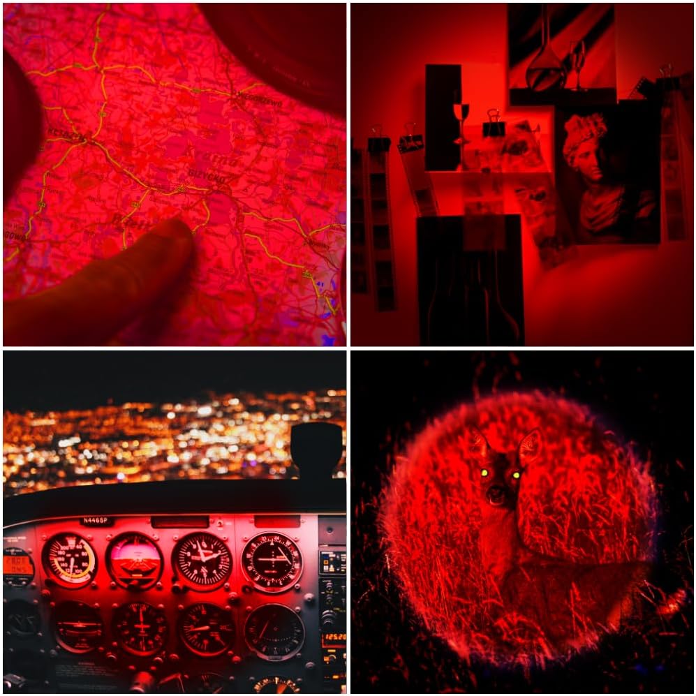 3 Pack Red LED Flashlight Single Mode Red Light Flashlight One Mode Zoomable Night Light Torch for Astronomy Aviation and Night Observation - Image 3