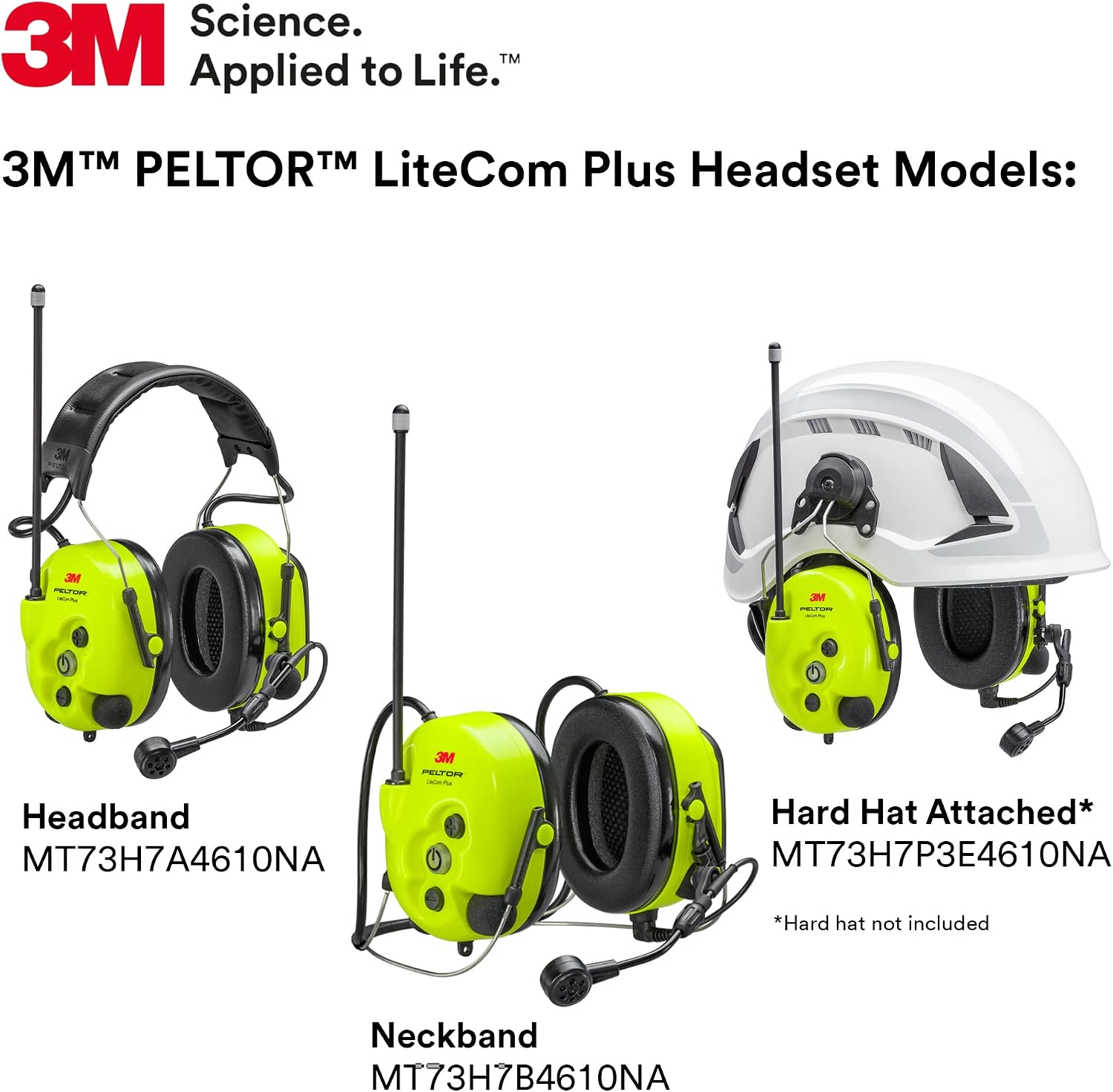 3M PELTOR LiteCom Plus Headset MT73H7A4610NA, Headband Style Hearing Protection, 2-Way Radio, Noise-Cancelling Speech Microphone, Hands-Free Protective Communication - Image 6
