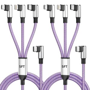 90 Degree 3-in-1 Multi Charging Cab...