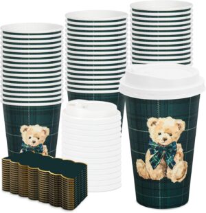 Whaline 50 Sets Tartan Bear Coffee ...