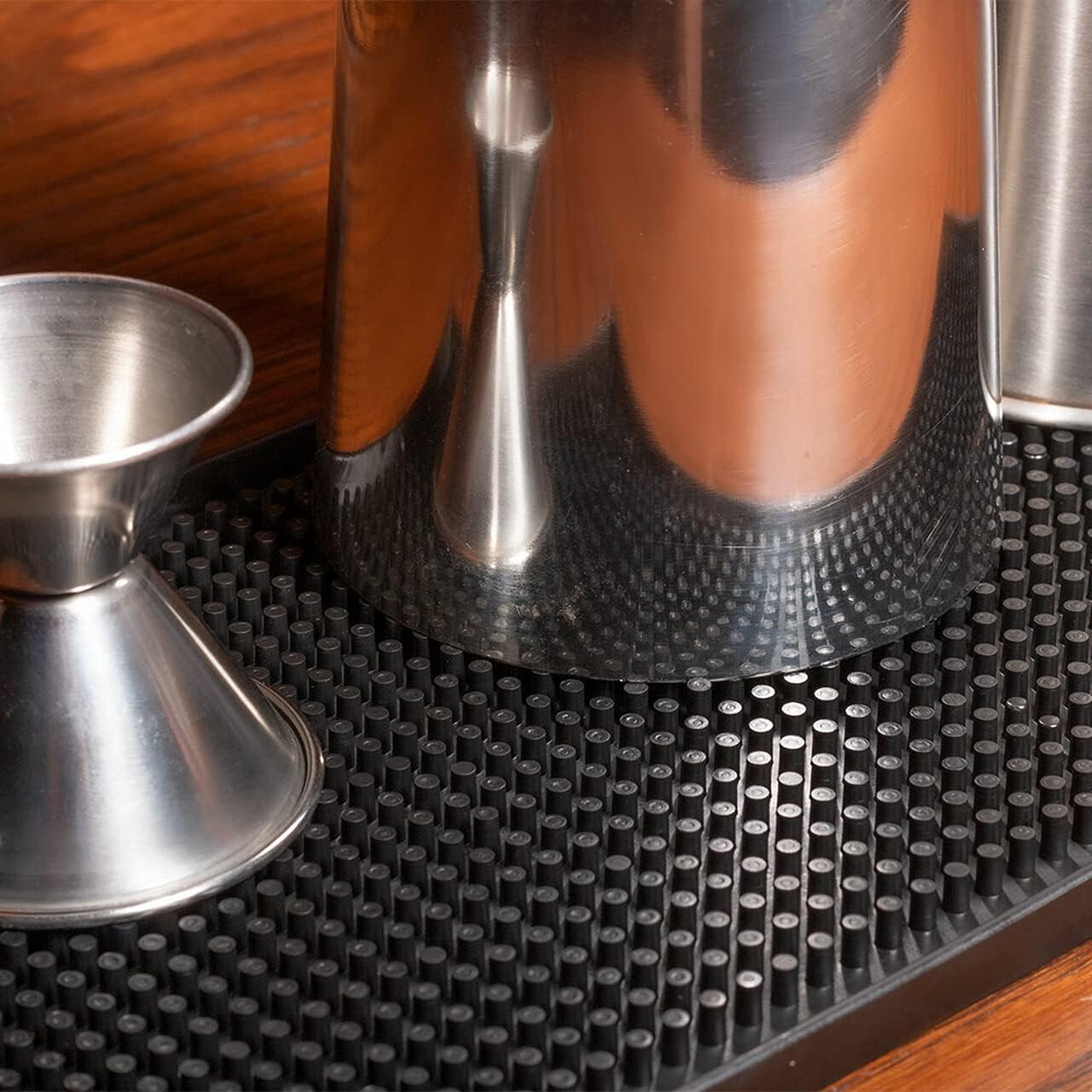 Tebery 2 Pack Black Bar Mat, 18" x 12" Rubber Dish Drying Mat for Countertop, Non Slip Cocktail Service Spill Mats for Bartending, Coffee Bar Mats Accessories for Home Kitchen - Image 6