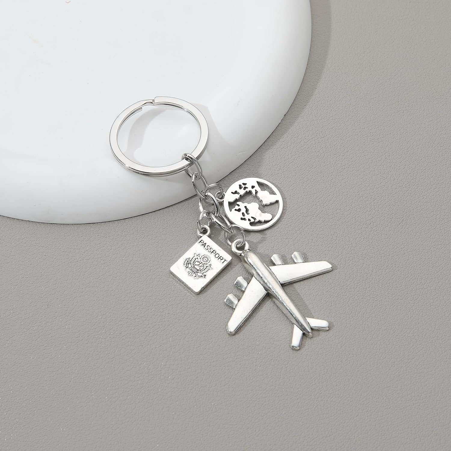PHAETON 20PCS Earth Airplane Keychains Pilot Aviator Key Chains Journey Aircraft Airplane Pendant Travel Keyring Friendship Jewelry Diy Handmade Freedom Gift For Traveler - Image 5