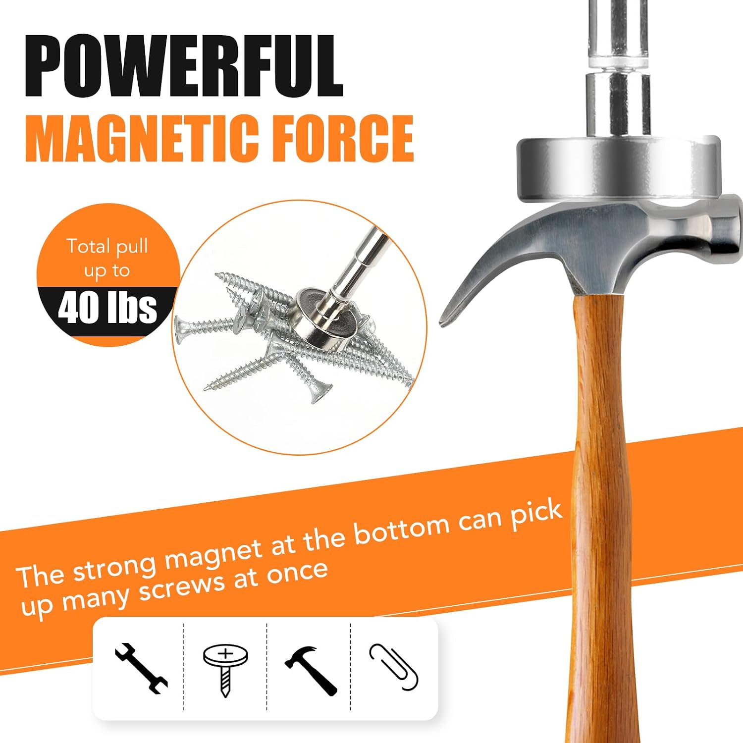 4Pcs Telescoping Magnetic Pickup Tool with 40lb Pull Force, 30in Telescopic Strong Magnet Sticks, Non-Slip Long Extendable Magnet Pickup Tools, Magnetic Nail Picker Upper for Technicians Mechanics - Image 5