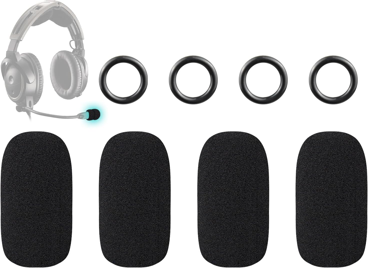 SOULWIT Mic Cover for Bose Aviation (A20/A30/X A10) - Black